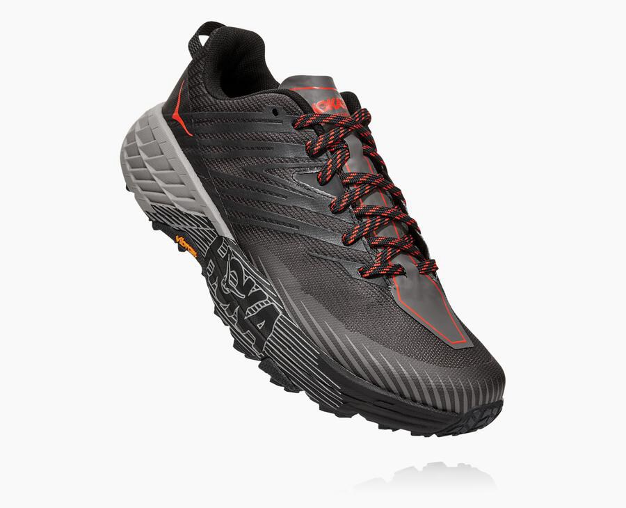 Hoka One One Trainers Mens Black - Speedgoat 4 - 09635WJVY